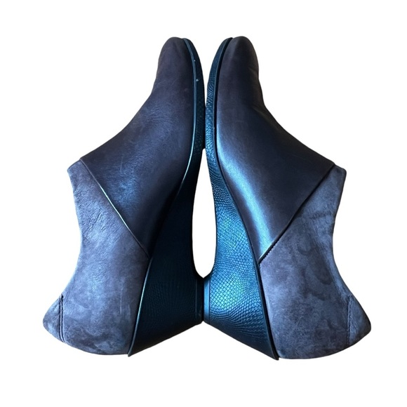 Ecco Ankle Boots Women's Size 38 US 7-7.5 Bootie Heels Leather Side Zip Brown - Picture 5 of 12